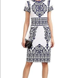 Women's Porcelain Print Work Sheath Business